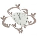 Modern handmade metal and glass wall clock Butterflies Ceart Catalog
