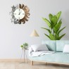 Handcrafted round metal wall clock Sun and Stars Ceart Offers