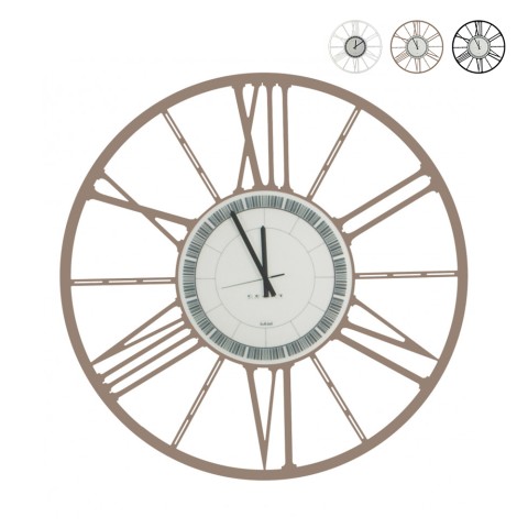 Modern Classic Industrial Round Wall Clock 80cm Ceart Wheel Promotion