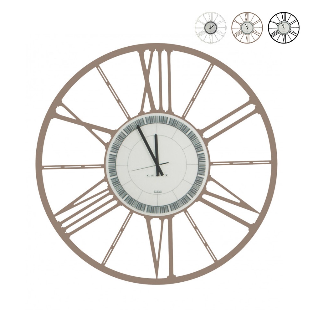 Modern Classic Industrial Round Wall Clock 80cm Ceart Wheel