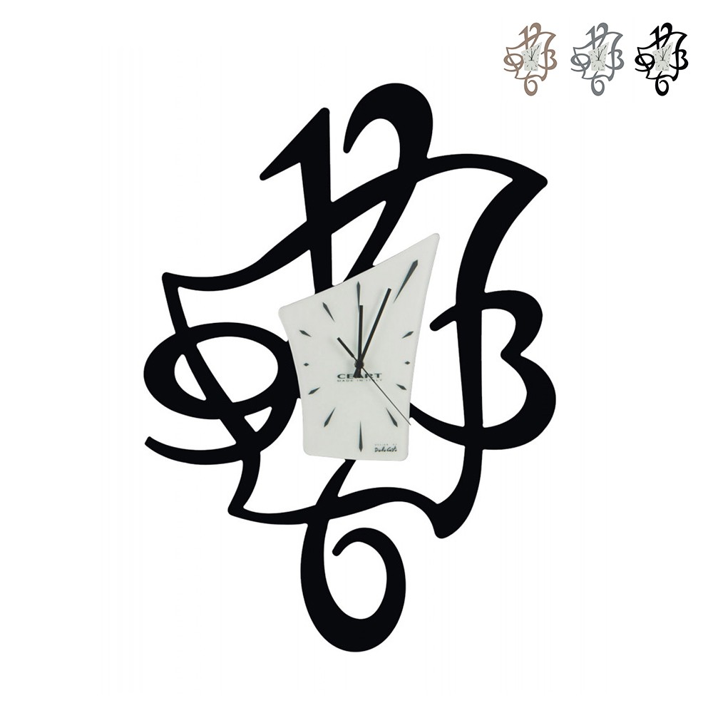 Modern decorative glass and metal wall clock Alfred Ceart