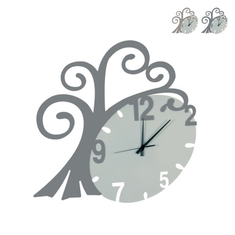 Handcrafted modern metal wall clock Ramo Della Vita Ceart Promotion