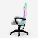 White gaming chair LED massage recliner ergonomic chair Pixy Plus Bulk Discounts