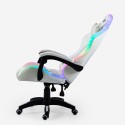 White gaming chair LED massage recliner ergonomic chair Pixy Plus Choice Of