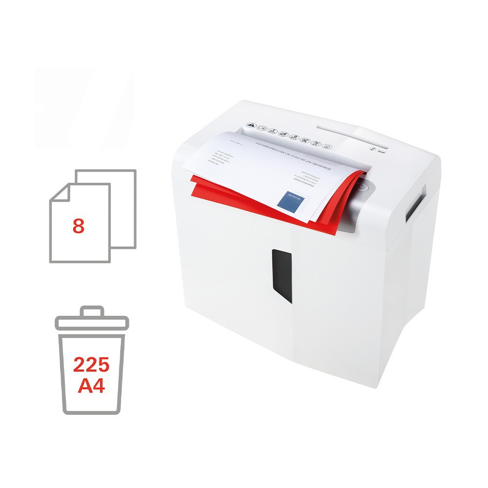 Office Paper and Credit Card Shredder, 4.5 x 30mm, X8 Shredstar HSM