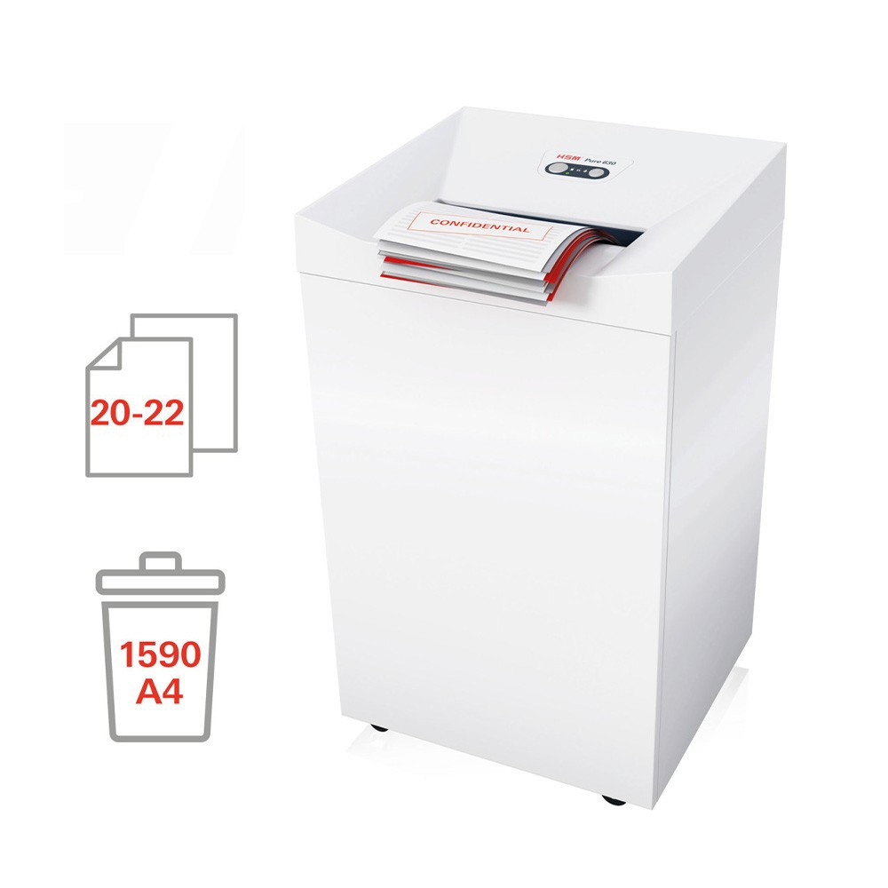 Office document shredder 4.5 x 30mm 20-22 sheets Pure 630 HSM
