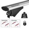 Universal Car Roof Bars for Flush/Raised Rails Menabò Leopard L Silver Offers