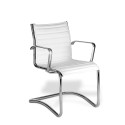 Stylo white leatherette meeting room office chair with armrests SBWE Offers