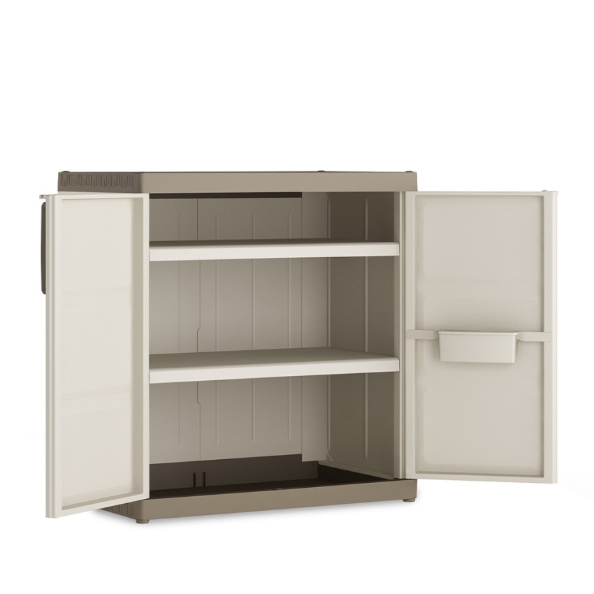 Excellence XL Low Keter laundry cupboard 2 shelves