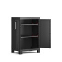 Black multi-purpose garage cupboard 2 adjustable shelves Detroit Low Keter Offers