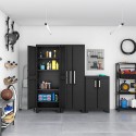 Outdoor garage cupboard 4 shelves black Detroit High Keter On Sale