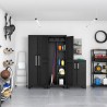 Black broom cupboard 3 adjustable multi-purpose shelves Detroit Keter Sale
