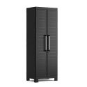 Black broom cupboard 3 adjustable multi-purpose shelves Detroit Keter On Sale