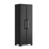 Black broom cupboard 3 adjustable multi-purpose shelves Detroit Keter On Sale