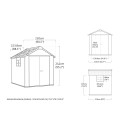 Garden shed PVC resin 230x223x242cm Oakland 757 Keter K224432 Bulk Discounts