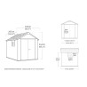 Oakland 759 PVC resin garden shed 230x287x242cm Keter K224433 Model