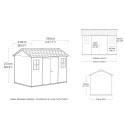 Garden shed resin extra large 350x229x254cm Oakland Keter 1175SD K230167 Discounts