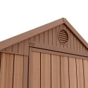 Garden shed natural wood effect PVC resin 125x184x205cm Darwin 4x6 Keter Bulk Discounts