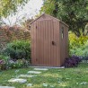 Garden shed natural wood effect PVC resin 125x184x205cm Darwin 4x6 Keter Offers