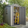 Garden shed resin with window 129x188x216cm Factor 4x6 Keter K209873 Characteristics