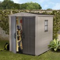Resin garden shed with shelves 178x195,5x208cm Factor 6x6 Keter K209872 Measures