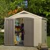 Garden shed with shelves 256,5x182x243cm Factor 8x6 Keter K209871 Discounts