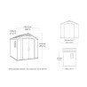 Garden shed with shelves 256,5x182x243cm Factor 8x6 Keter K209871 Model