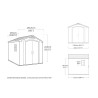 Garden shed 256.5x255x243cm with shelves Factor 8x8 Keter K209875 Cost
