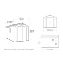 Garden shed resin with shelves 256,4x331,5x243cm Factor 8x11 Keter K209876 Bulk Discounts