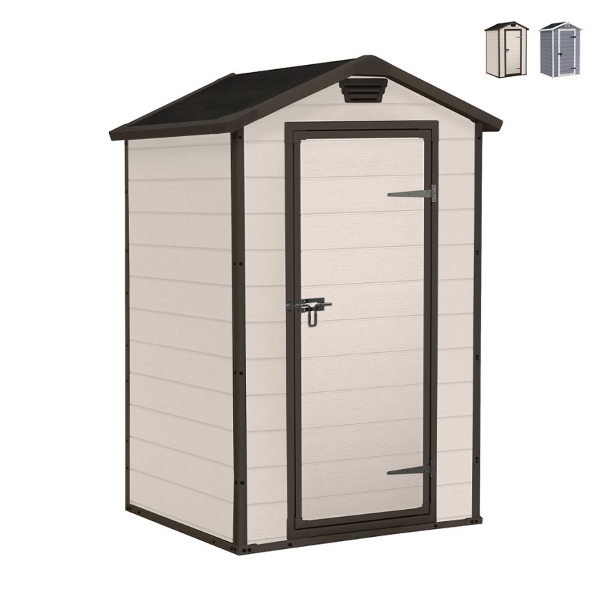 PVC resin garden shed with floor 129x103x196cm Manor 4x3 Keter On Sale