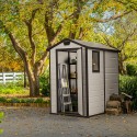 Garden shed PVC resin box 130x192x198cm Manor 4x6 Keter Measures