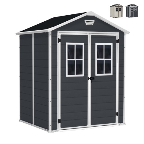 Keter PVC resin garden shed with windows 185x152x226cm Manor 6x5 Promotion