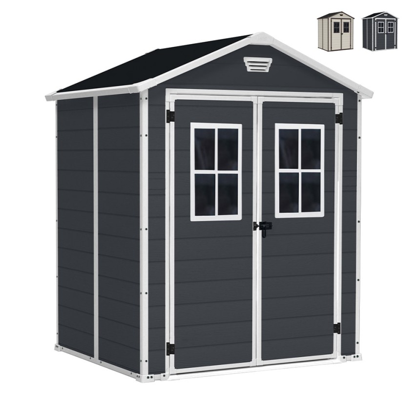Keter PVC resin garden shed with windows 185x152x226cm Manor 6x5 Promotion