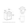 Keter PVC resin garden shed with windows 185x152x226cm Manor 6x5 Characteristics