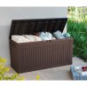 Resin garden trunk chest with wheels for outdoor use Comfy Keter Offers