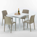 Love Set Made of a 90x90cm White Square Table and 4 Colourful BOHÈME Chairs Catalog