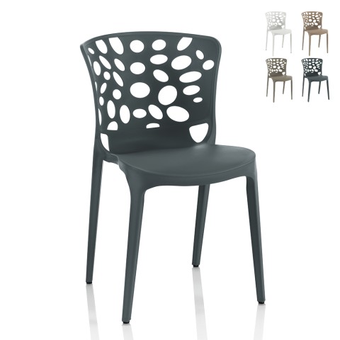 Modern indoor outdoor stackable chair kitchen dining room restaurant Amber Promotion