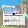 Children's Wooden Outdoor Playset with Slide, Swing, Climbing - Activer Sale