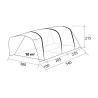 Camping inflatable tent 380x540 Paraiso 5/6 places Brunner Characteristics