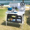 Folding camping kitchen cabinet with accessories Drive In Black Brunner On Sale