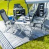 Folding 140x81cm camping table Silver Gapless Level 6 Brunner On Sale