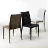 PASSION Set Made of a 90x90cm Black Square Table and 4 Colourful Bistrot Chairs Characteristics