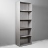 Tall Grey Bookshelf for Office or Living Room, 5 Compartments with Adjustable Shelves Kbook 5GS Sale