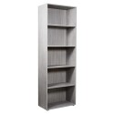 High grey office bookcase 5 compartments adjustable shelves Kbook 5GS Offers