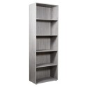 Tall Grey Bookshelf for Office or Living Room, 5 Compartments with Adjustable Shelves Kbook 5GS Offers