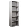 Tall Grey Bookshelf for Office or Living Room, 5 Compartments with Adjustable Shelves Kbook 5GS Offers