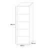 Tall Grey Bookshelf for Office or Living Room, 5 Compartments with Adjustable Shelves Kbook 5GS Discounts