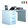 Modern white 4-drawer smartworking office desk 110X60 KimDesk WS On Sale