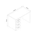 Modern white 4-drawer smartworking office desk 110X60 KimDesk WS Sale
