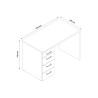 Modern white 4-drawer smartworking office desk 110X60 KimDesk WS Sale
